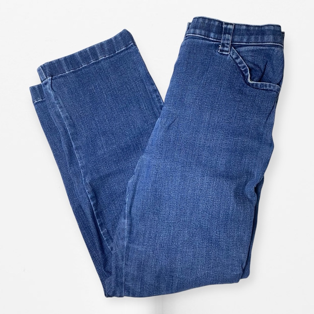 L.L. Bean Blue Straight Leg Jeans Classic Fit Denim 12 reg
